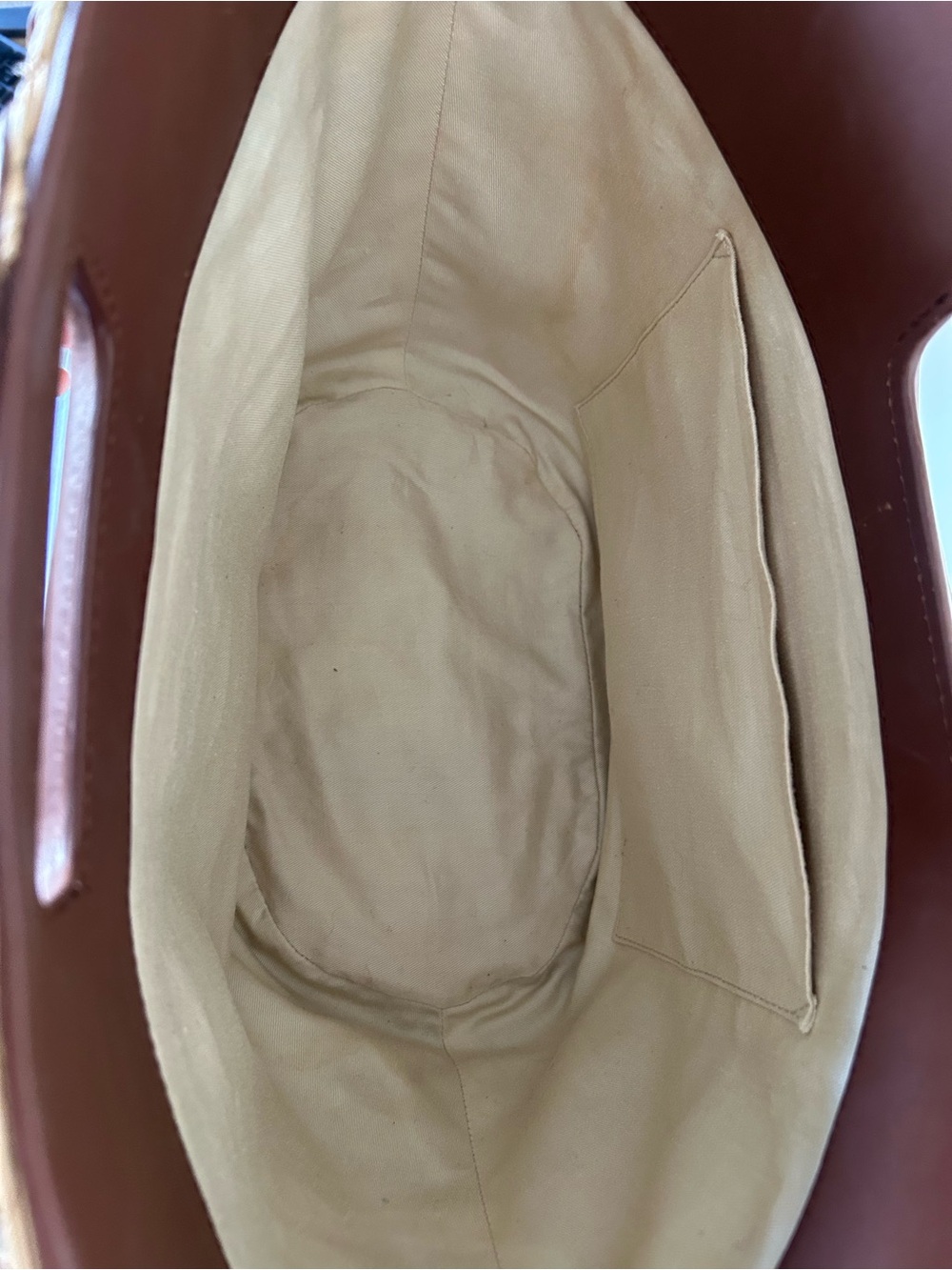 Maje woven Tote with Brown Leather Handles - Picture 7 of 9